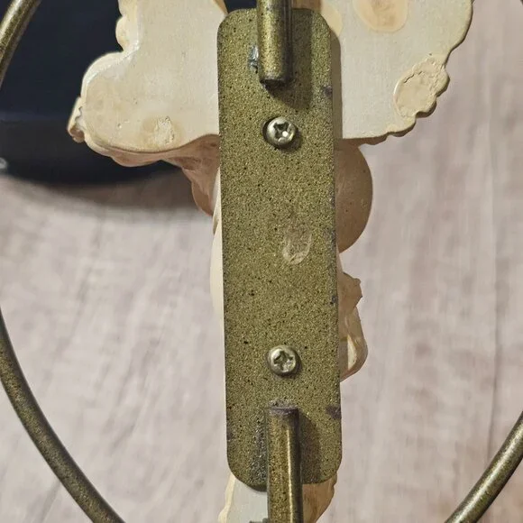 Single House Of Lloyd  Vintage Cherub Angel Candle Taper Holder Metal Resin 11" - Picture 8 of 11